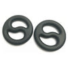 BRUTUS Sensual Silicone Yin Yang Cock and Ball Duo Ring - Model BSY-001 - For Men - Enhances Erection and Pleasure - Jet Black