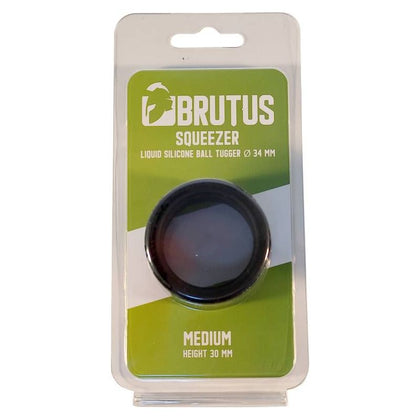 Brutus Squeezer Ball Tugger 34mm: The Ultimate Silicone Pleasure Enhancer for Him, Designed for Intense Stimulation and Comfort, in Sensual Midnight Black - Adult Naughty Store