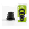 Brutus Toys Hypersoft Silicone Cock Ring Set - Model B4GB - Male Pleasure Enhancer - Sensual Stimulation - Seductive Black - Adult Naughty Store