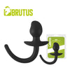 BRUTUS PTP-500 Hyper Soft Silicone Puppy Tail Plug - Unisex Sensual Pleasure Toy - Ebony Black