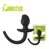 BRUTUS PTP-500 Hyper Soft Silicone Puppy Tail Plug - Unisex Sensual Pleasure Toy - Ebony Black - Adult Naughty Store