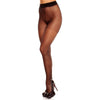 Glamory Plus Satin Matt 21 - Transparent Silky Matt Extra Wide Brief and Thigh Area - Women's Erotic Lingerie in Black