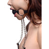 Hinder Breathable Silicone Ball Gag With Nipple Clamps - The Ultimate BDSM Pleasure Experience for All Genders - Model HB-001 - Black