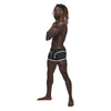 Male Power Sport Mesh Mini Short Black - Breathable Athletic Mesh Mini Short for Men, Model MP-001, Black Color