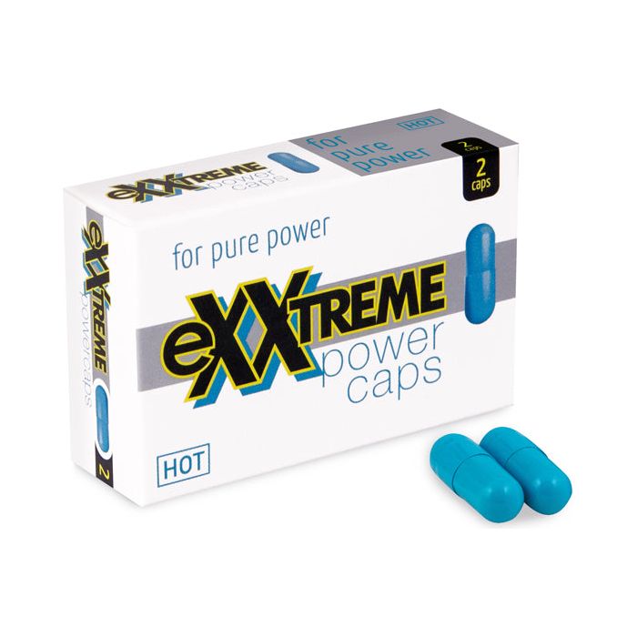 eXXtreme Power Caps - Male Performance Enhancer with Cardamom and Guarana - Model 2pcs - For Enhanced Stamina and Desire - Intense Pleasure - Red