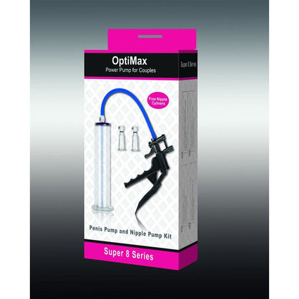 OptiMax Couples Pump Kit - Premium Silicone Hose, Shatterproof Cylinder, Enhanced Suction - For Intimate Pleasure, Transparent