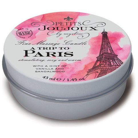 Petits JouJoux Massage Candle Paris 43ml - Sensual Vanilla & Sandalwood Scented, Shea Butter and Jojoba Infused Massage Oil for Couples, Intimate Pleasure and Relaxation - Perfect for Romantic Getaways and Sensory Experiences