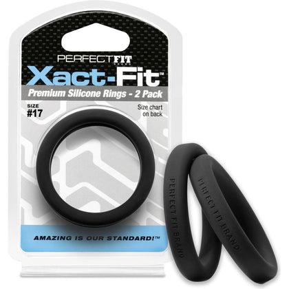 Xact-Fit Silicone Cock Ring Set - #17 1.7in - 2-Pack - Male - Enhances Pleasure - Black

Introducing the Xact-Fit Silicone Cock Ring Set - #17 1.7in - 2-Pack for Men - Enhances Pleasure - Black