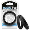 Introducing the Xact-Fit #19 1.9in 2-Pack Silicone Cock Rings for Men - Enhance Pleasure and Performance in Style! - Adult Naughty Store