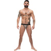 Male Power Viper Strappy Ring Jock - Reptilian Snakeskin Print Men's Pleasure Enhancer in Natural Shades with Sparkle