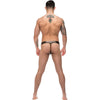 Male Power Viper Micro G-String - Reptilian Snakeskin Print, Men's Seductive Underwear in Natural Tones with Sparkle, Model VP-001, Enhances Sensual Experience