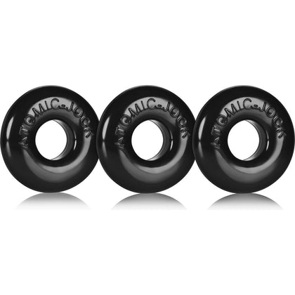 OXBALLS RINGER Thick Jelly Cock Ring - Model 3 Pack - Male Enhancer - Black
