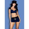 Naughty Pleasures Police Costume 5 Pc Set - Adult Role Play Outfit for Women - Seductive Headpiece, Sexy Top, Flirty Skirt, Provocative Thong, and Authentic Badge - Adult Naughty Store