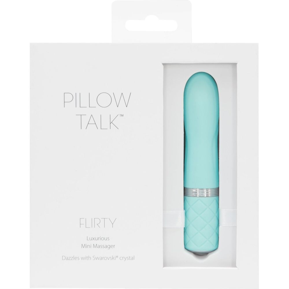 Pillow Talk Flirty Teal Mini Wand Vibrator - The Ultimate Pleasure Companion for Intimate Bliss