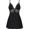 Introducing the Sensual Pleasures Classic Babydoll and Thong Set in Black - The Ultimate Seduction Ensemble for Women