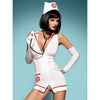 Introducing the Sensual Nurse Fantasy Costume Set - Arousing Roleplay Outfit with Stethoscope (Model NS-2021) for Women - Explore Intimate Pleasure in Style and Seduction - Vibrant Red