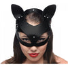 Bad Kitten Leather Cat Mask - Exquisite BDSM Leather Mask for Sensual Roleplay - Model BKM-2021 - Unisex - Enhances Sensation and Adds Elegance - Black