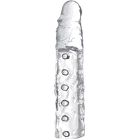 EnhanceX 3-Inch Clear Penis Enhancer Sleeve for Men - Model X3PENH - Intensify Pleasure and Increase Size - Transparent - Adult Naughty Store