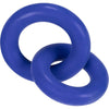Hunkyjunk Cobalt DUO Linked Cock/Ball Rings - Ultimate Pleasure for Men in Vibrant Blue