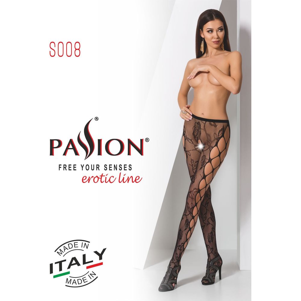 Adult Naughty Store - Stocking Open Side S008 Black: Sensual Lace Thigh-Highs for Exquisite Pleasure