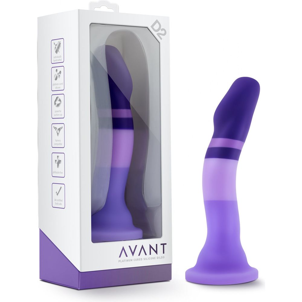 Avant D2 Purple Rain Silicone Dildo for Women - Broad Head G-Spot Pleasure - Handcrafted Artisanal Toy
