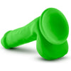 Neo Elite 6in Silicone Dual Density Cock with Balls - Neon Green: A Sensational Lifelike Pleasure Experience for All Genders