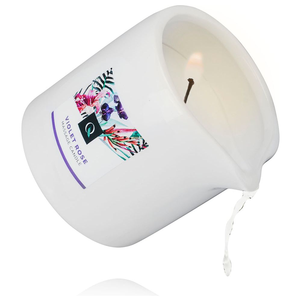 Exotiq Massage Candle - Violet Rose 200g: Sensual Aromatherapy for Intimate Massages