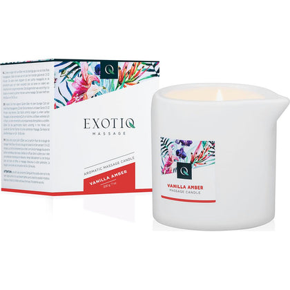 Exotiq Massage Candle Vanilla Amber 200g - Sensual Aromatherapy Massage Candle for Intimate Relaxation and Pleasure - Unleash Your Desires with the Exotiq Vanilla Amber Massage Candle 200g