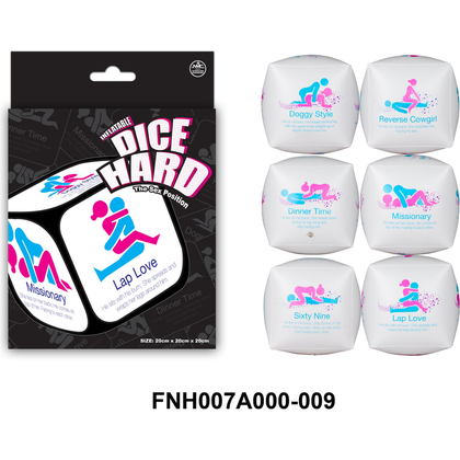 Introducing the ExciteMe Dice Hard PVC Inflatable Dice in White - The Ultimate Pleasure Game for Couples!