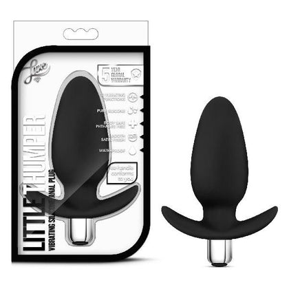 Luxe Little Thumper Black - Sensual Silicone Vibrating Anal Plug for Intense Pleasure (Model LT-001)
