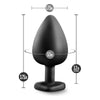 Exquisite Temptasia Bling Plug Large Black - The Ultimate Sensual Pleasure for Alluring Booty Play - Adult Naughty Store