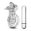 Blush Novelties Stay Hard 10 Function Vibrating Tongue Ring - Model 2021 - Couples Cock Ring - Clit Stimulator - Clear