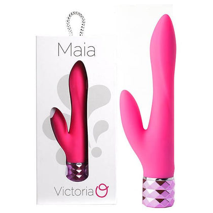 Maia Toys Victoria USB Rechargeable 10-Function Silicone Luxury Vibrator - Model V-100 - For Women - Dual Vibration Points - Waterproof - Pink