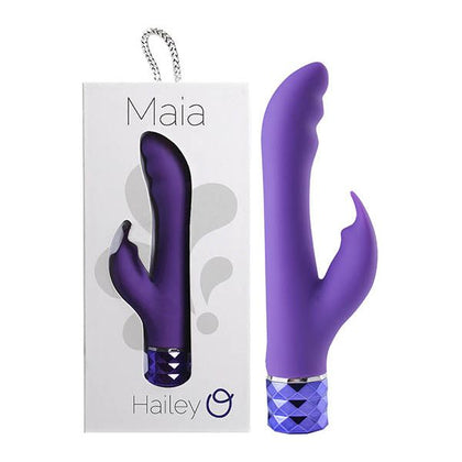 Maia Hailey USB Rechargeable Dual Vibration Silicone Pleasure Wand - Model MHW-10 - For All Genders - Intense Pleasure in Neon Purple