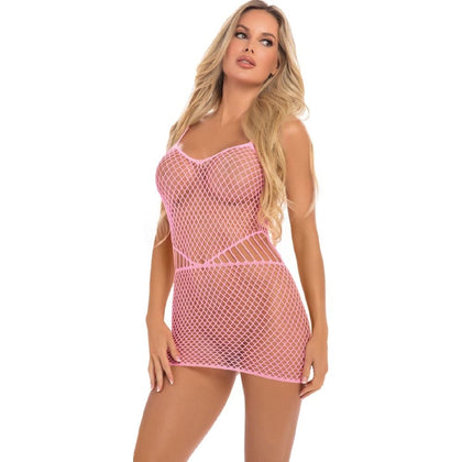 Introducing the Sensual Pleasures Roll Up Net Mini Dress - Model RUMD-4567: Unleash Your Seductive Power! - Adult Naughty Store