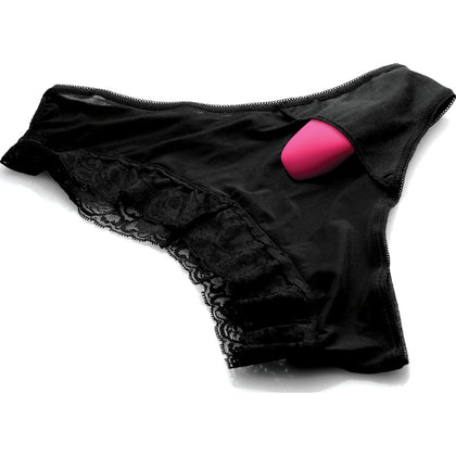 PleasureVerx Playful Panties 10x Panty Vibe with Remote Control - Model VX10 - Women's Clitoral Stimulator in Black