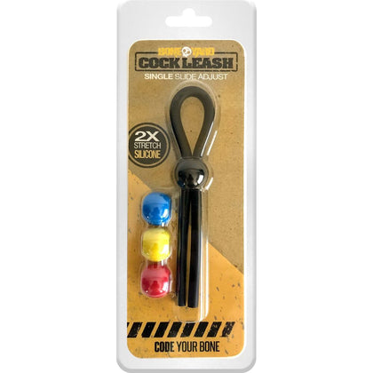 Brawn Leash: Adjustable Silicone Cock Ring & Leash - Model #CL-001 - Male Pleasure - Black