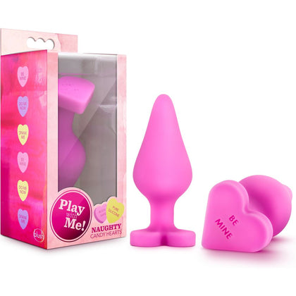 Sensual Delights Naughty Candy Heart - Be Mine Silicone Anal Plug (Model NCH-BM001) for Pleasurable Fun - Unleash Your Desires in Passionate Pink! - Adult Naughty Store