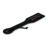 Introducing the Sensual PleasureXpert XOXO Black Paddle - Model SPX-1001: A Luxurious Leather Pleasure Tool for All Genders, Designed for Exquisite Impact Play and Sensual Spanking - Adult Naughty Store