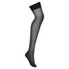 Elegant Intimates Sheer Stockings S800 Black - Sensual Thigh Highs for Garter Attachment