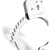 Introducing the Exquisite Pleasure: Silver Metal Cuffs - Model MTC-300 - Unisex - Captivating Wrist Restraints for Sensational Pleasure in Silver - Adult Naughty Store