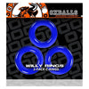 Seductive Willy Rings Police Blue - Premium Silicone Vibrating Cock Ring for Mind-Blowing Pleasure - Model X123 - Suitable for All Genders - Intense Stimulation for Maximum Satisfaction - Blu - Adult Naughty Store