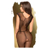 Wild Temptations Embroidered Fishnet Bodystocking with Open Crotch - Black, One Size - Adult Naughty Store