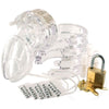 Sensual Pleasures Clear Male Chastity Kit - Model X1: Ultimate Intimacy and Passion Unleashed - Adult Naughty Store