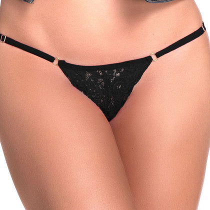 Introducing the Sensuelle Noir Lace Keyhole Pantie Black - The Ultimate Sensual Delight for Intimate Moments