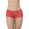 Luxuria Sensuelle Lace Boyshort Red - Premium Intimate Pleasure Enhancer for Women - Adult Naughty Store