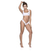 Introducing the Sensual Elegance Lace Temptation Thong - Model ST-2021 - Women's Seductive Lingerie Panty for Exquisite Pleasure in White - Adult Naughty Store