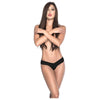 Seductive Delights: Lace V Back Thong Black - Sensual Low Rise Lace Thong with Gusset for Intimate Pleasure - Model LD-5678 - Women's Lingerie - Adult Naughty Store