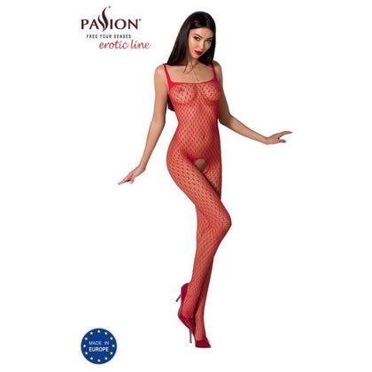 Introducing the Ravishing Red Lustful Desires Bodystocking BS071: Seductive Open Crotch and Rear Fine Mesh Bodystocking for Unforgettable Pleasure