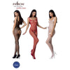 Introducing the Ravishing Red Lustful Desires Bodystocking BS071: Seductive Open Crotch and Rear Fine Mesh Bodystocking for Unforgettable Pleasure - Adult Naughty Store